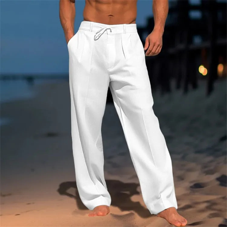 Julien - Pantalon en coton uni