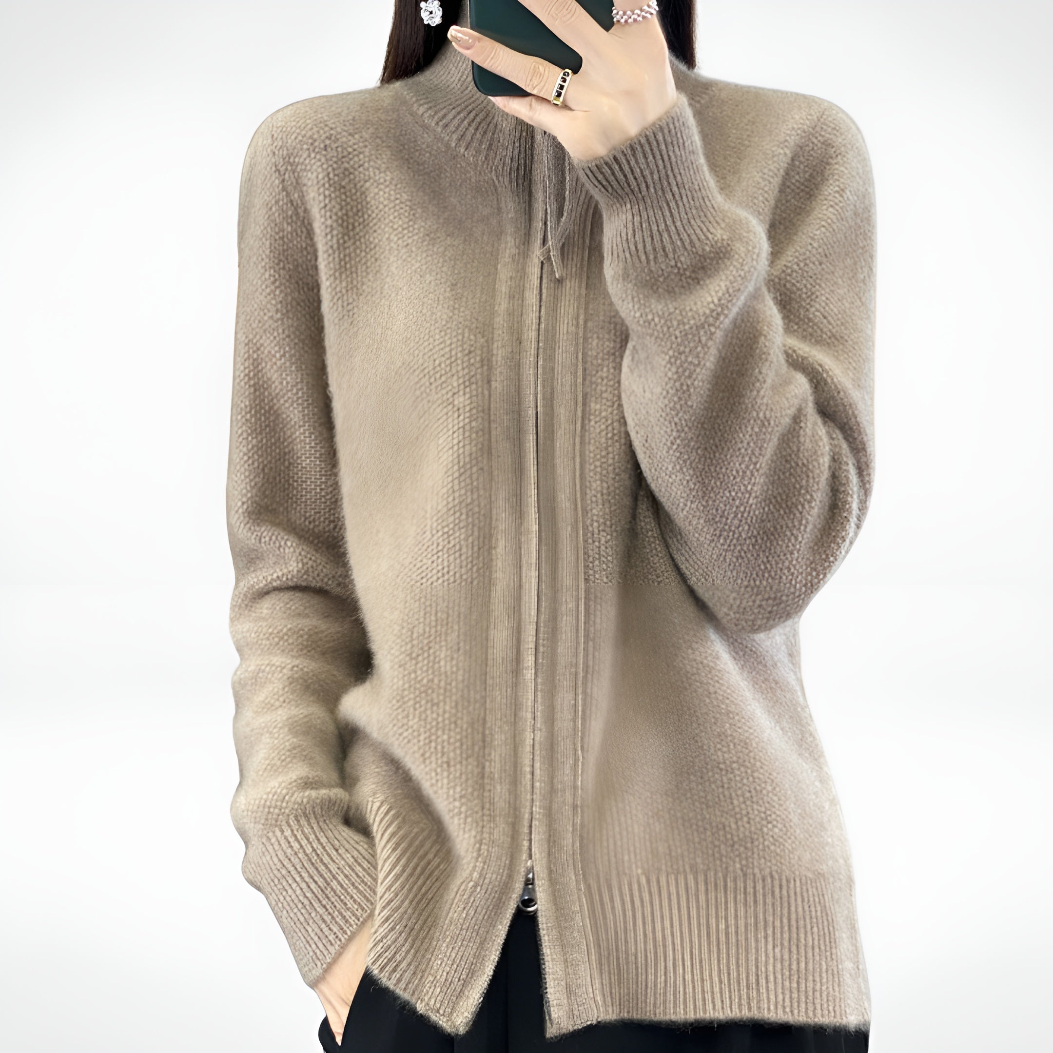 Giovana | Cardigan zippé en cachemire