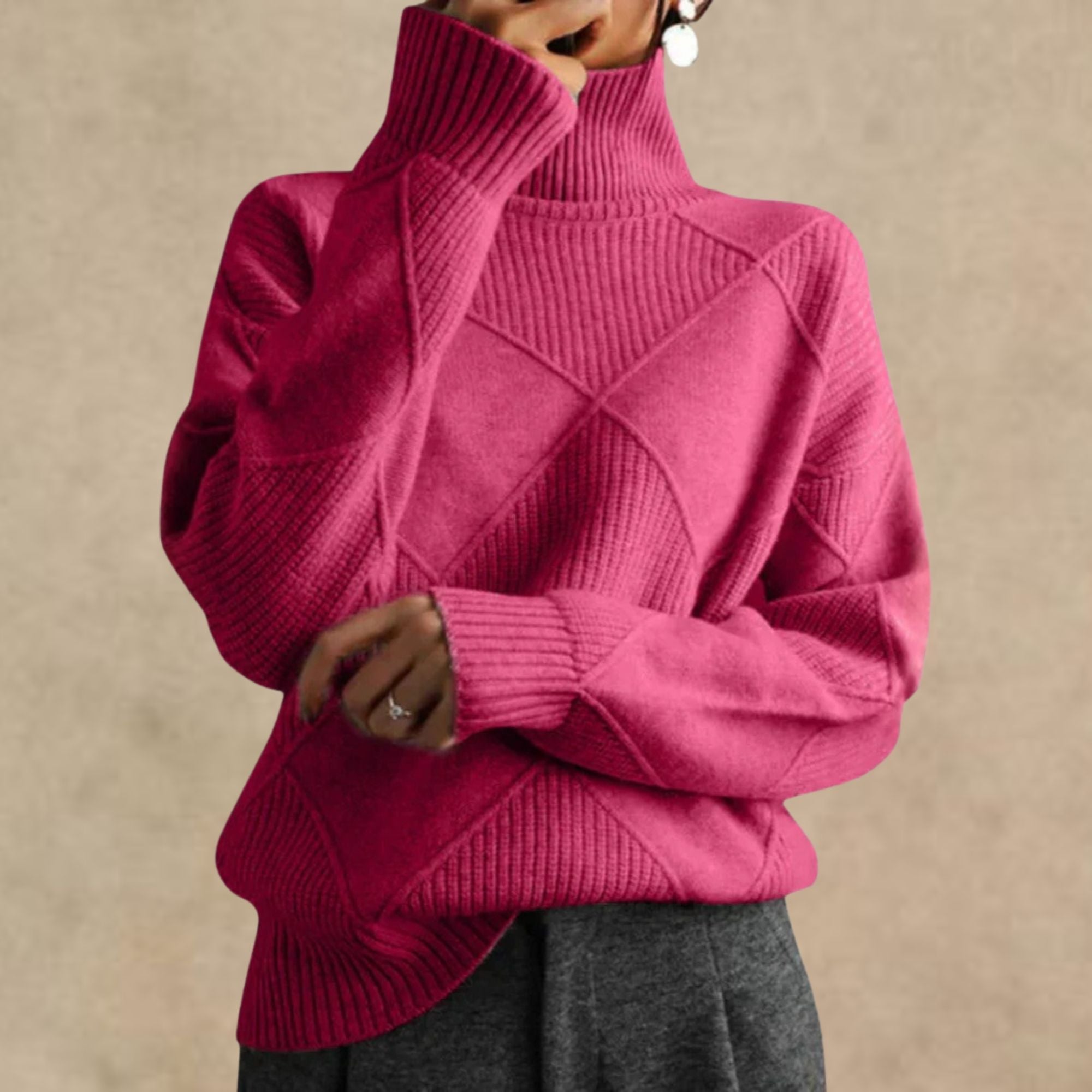 Mila - Pull à col roulé en cachemire de luxe