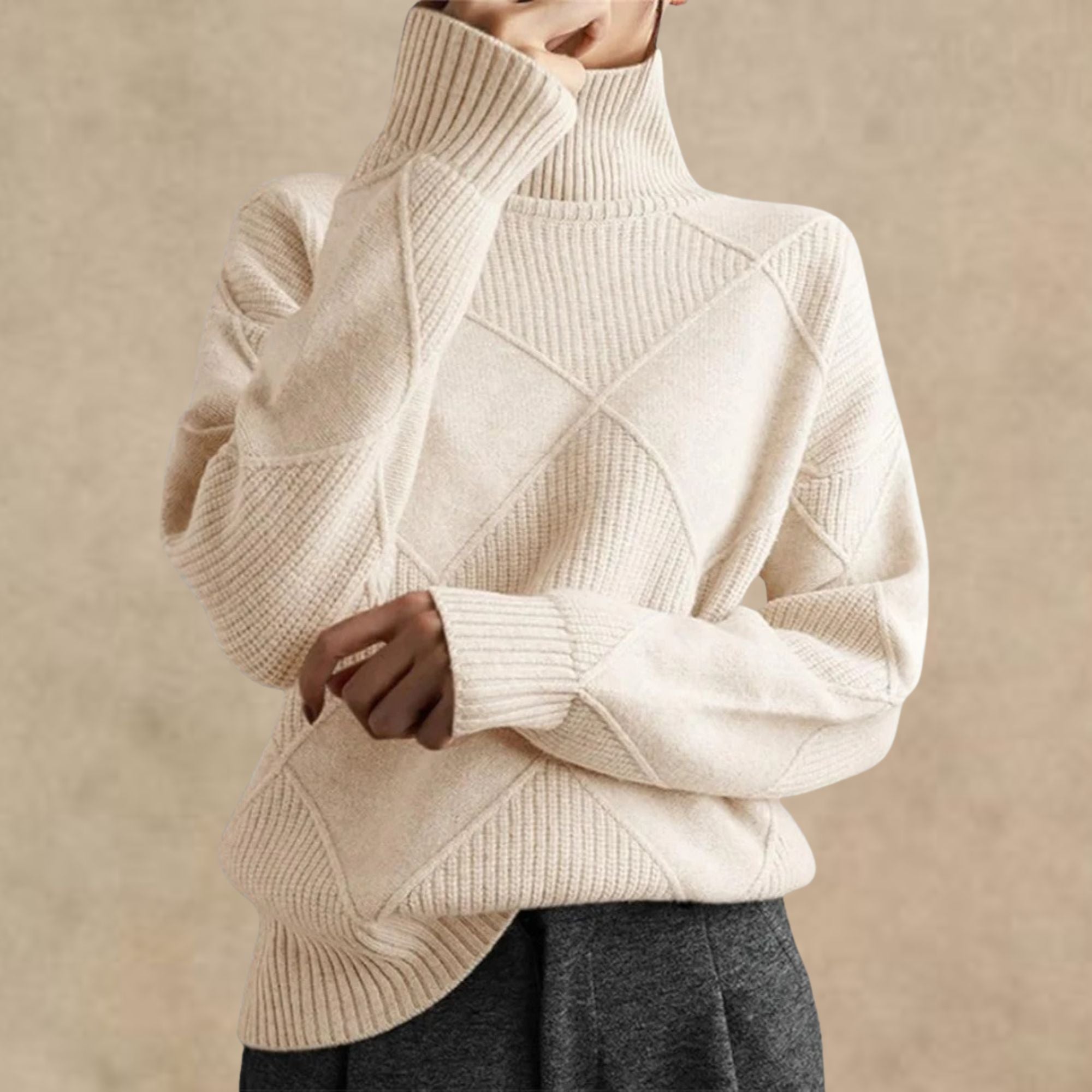 Mila - Pull à col roulé en cachemire de luxe