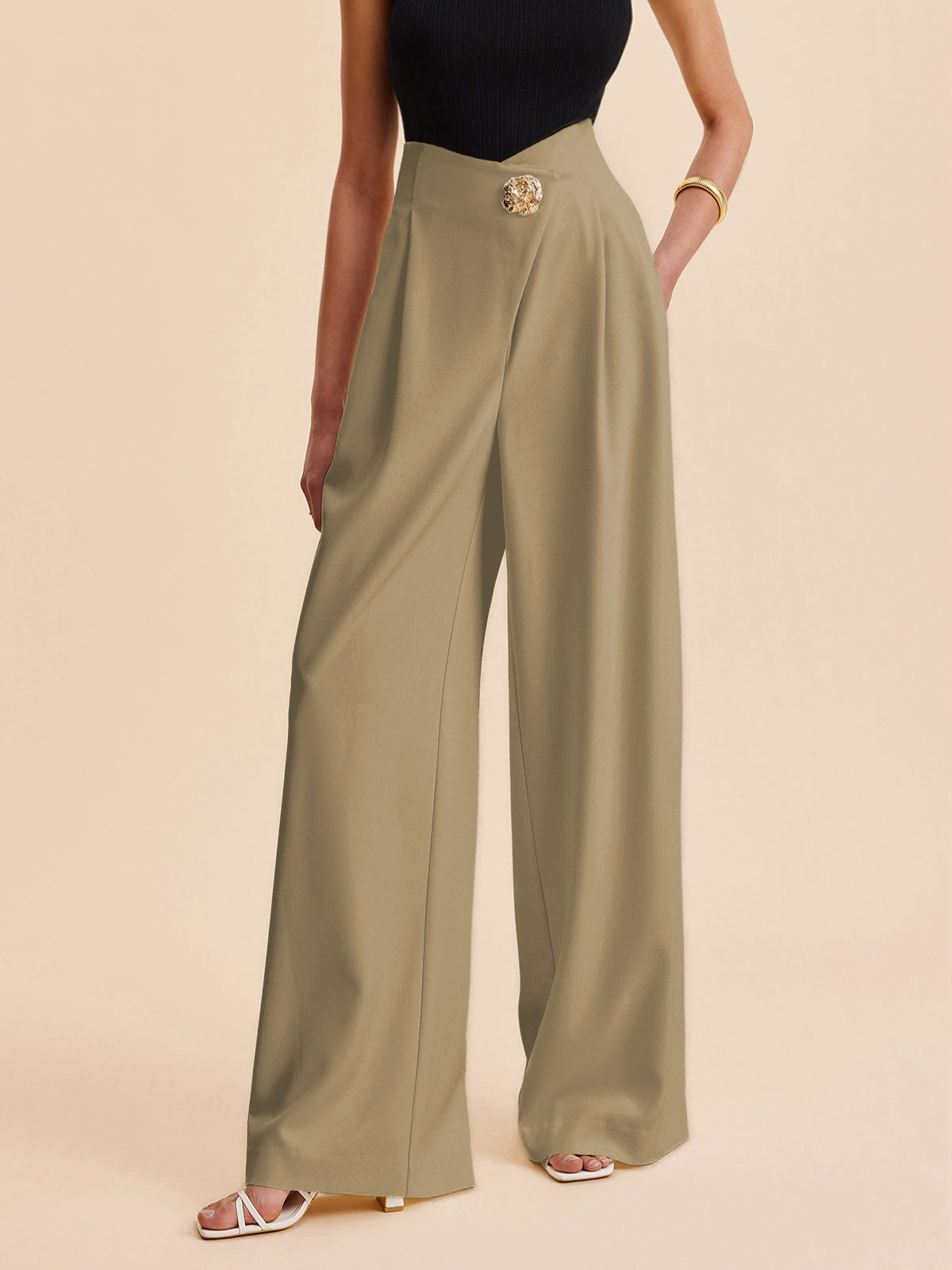 Clara - Pantalon taille haute élégant