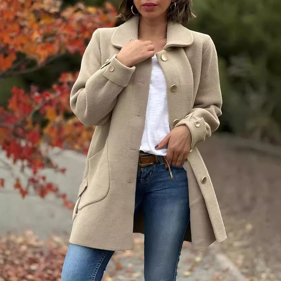 Isabeau – Manteau oversize classique avec boutons