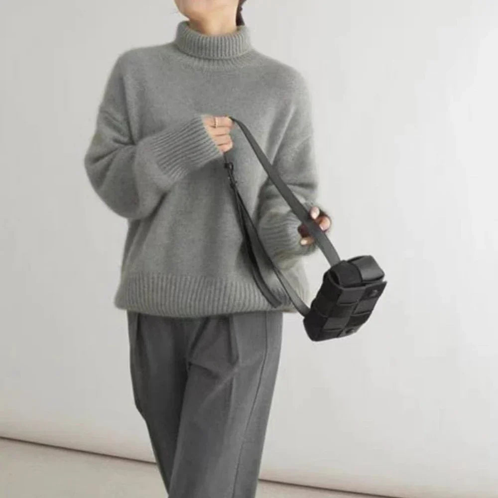 Emilie - Pull à col roulé en cachemire