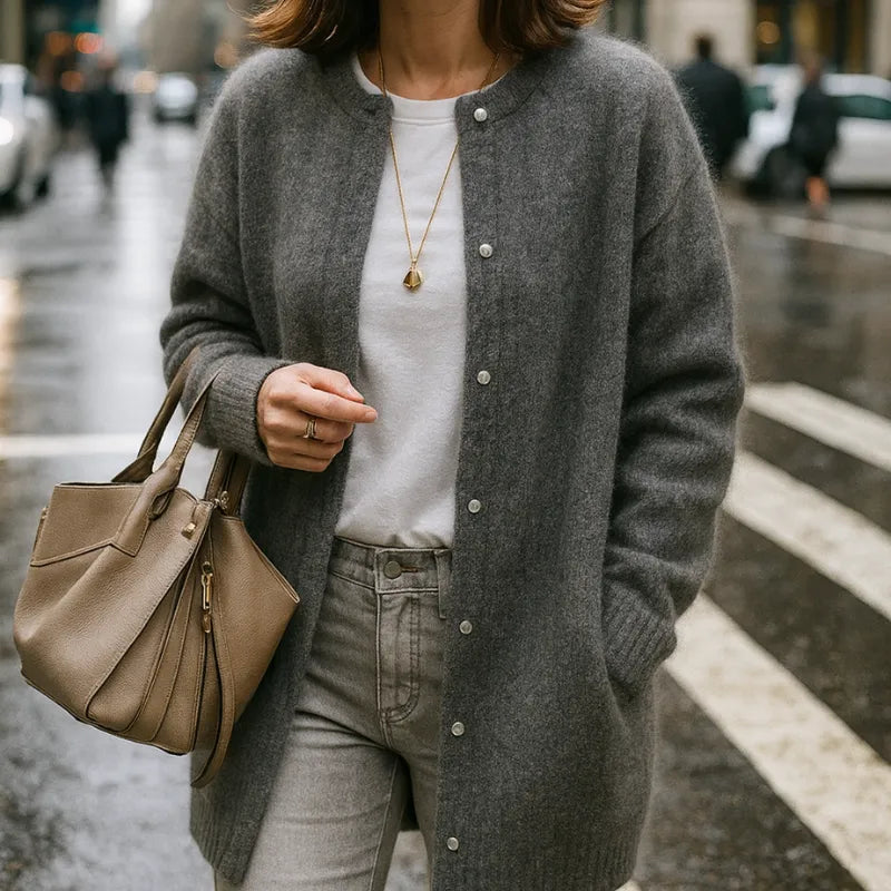 Maëlys - Cardigan long en laine douce