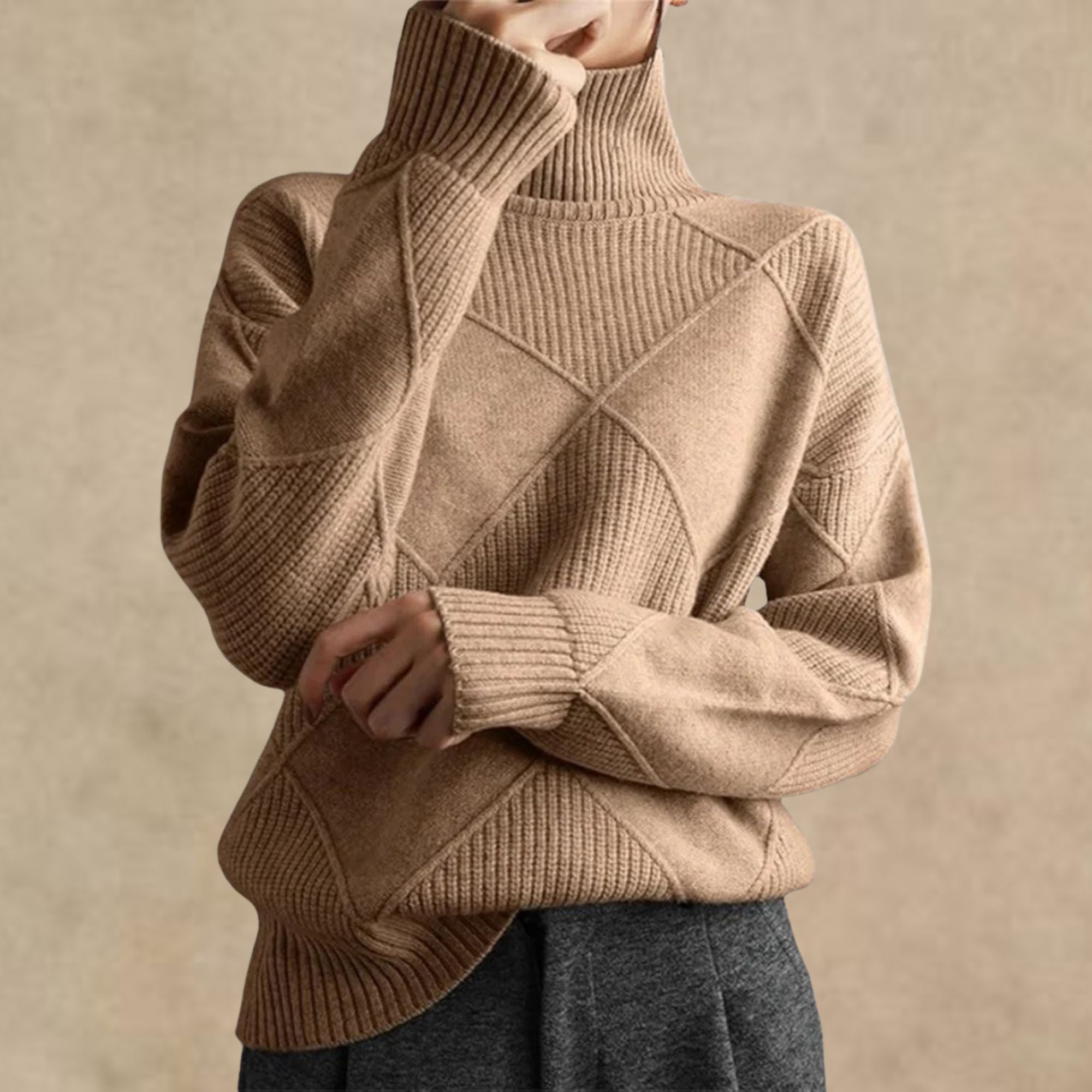 Mila - Pull à col roulé en cachemire de luxe