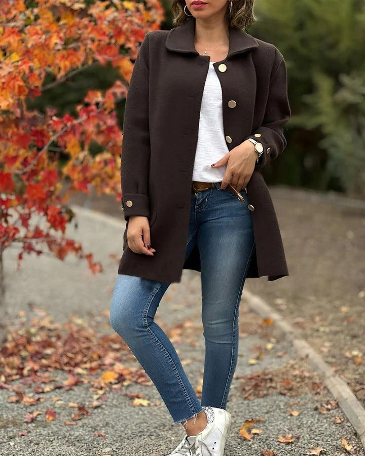 Isabeau – Manteau oversize classique avec boutons