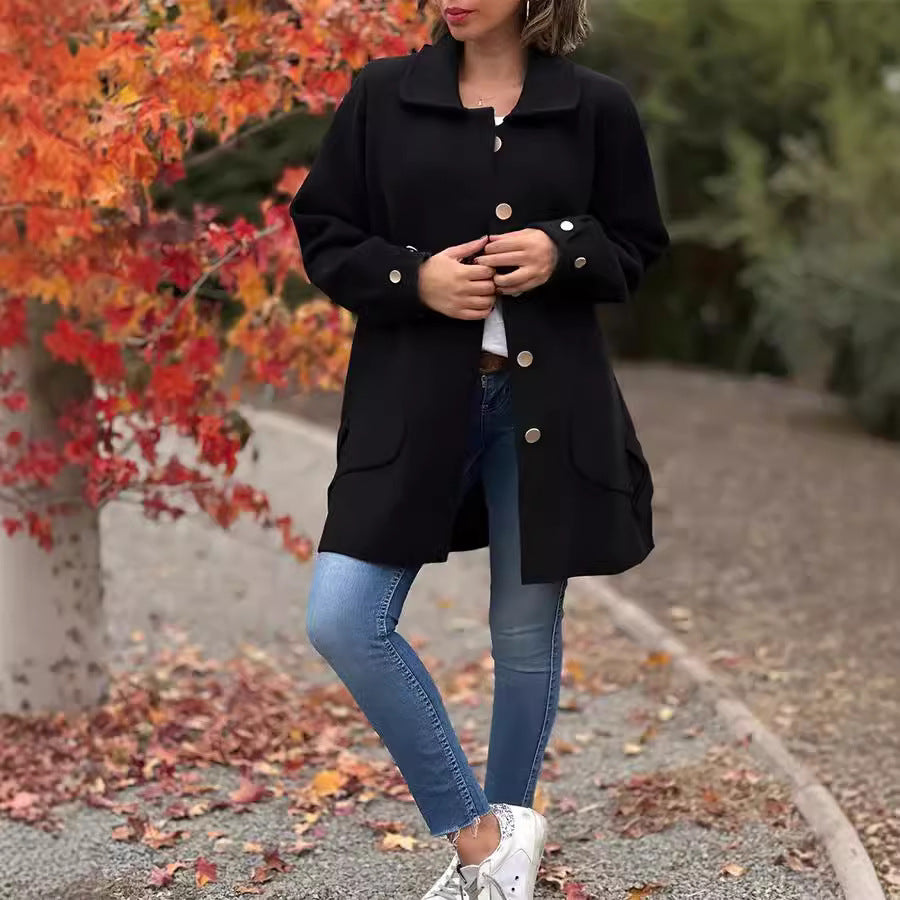Isabeau – Manteau oversize classique avec boutons