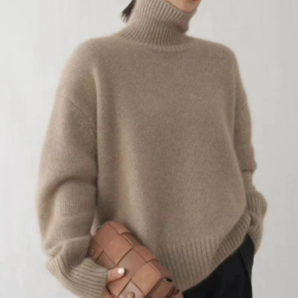 Emilie - Pull à col roulé en cachemire